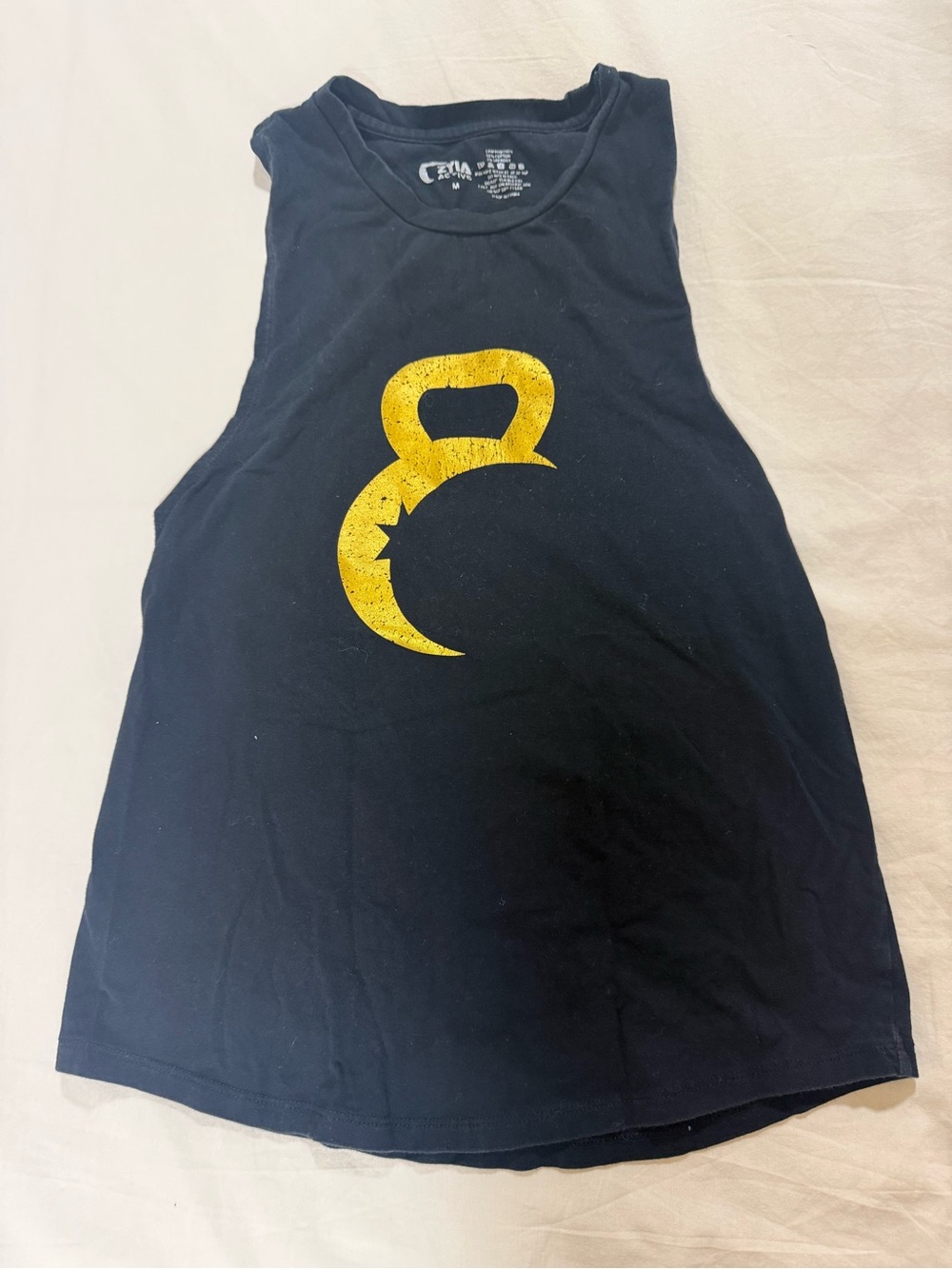 Women’s Ziya Black Tank Top with Yellow Kettle Moon Graphic